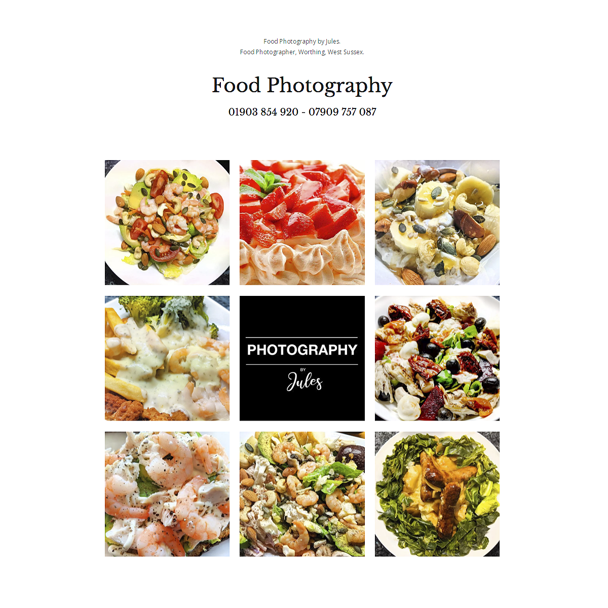Food, Restaurant & Menu Photography, Worthing, West Sussex